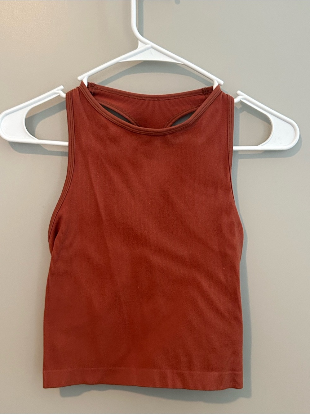 Women's Free People Ribbed Tank Top in Rust